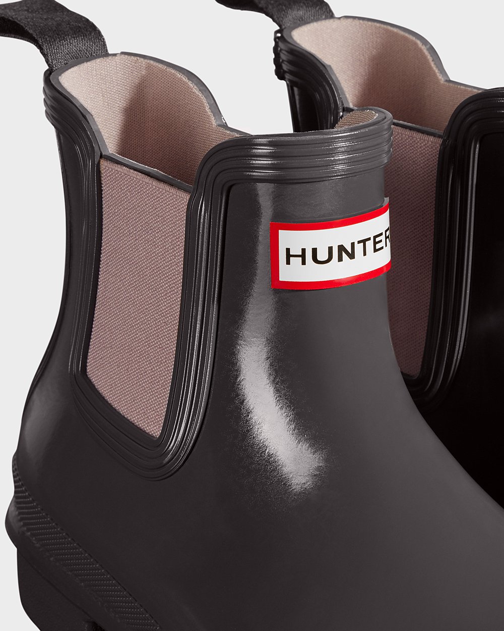 Hunter Original Gloss Chelsea Boots - Shop Online Womens Grey/Purple - KABDXT984